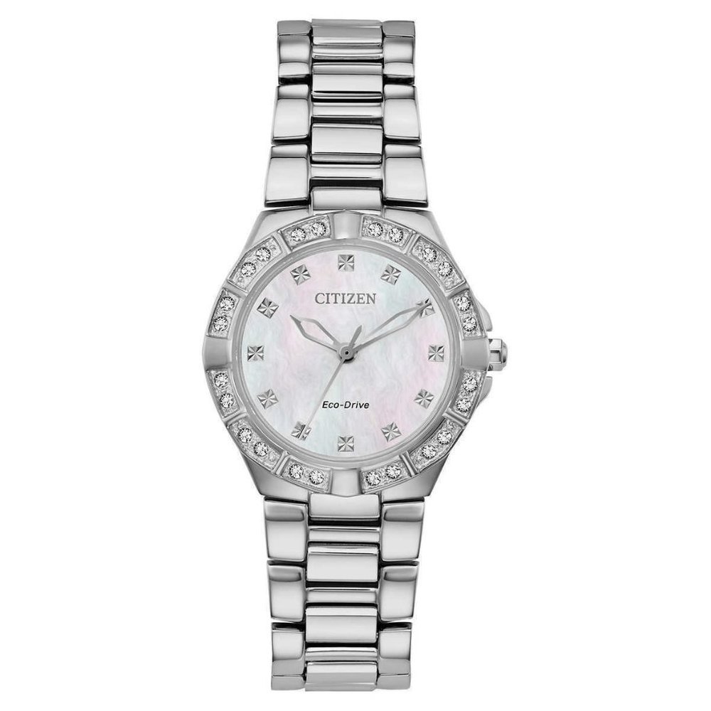 Citizen Em0830-52d Corso Eco-drive Mother-of-pearl Dial Diamond Watch W77